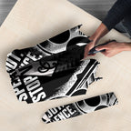 White Ribbon Day New Zealand Umbrella Respect Women Maori Pattern Black