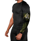 White Ribbon Day New Zealand Arm Sleeves Respect Women Maori Pattern Yellow