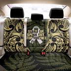 White Ribbon Day New Zealand Back Car Seat Cover Respect Women Maori Pattern Yellow