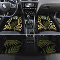 White Ribbon Day New Zealand Car Mats Respect Women Maori Pattern Yellow