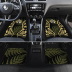White Ribbon Day New Zealand Car Mats Respect Women Maori Pattern Yellow