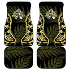 White Ribbon Day New Zealand Car Mats Respect Women Maori Pattern Yellow