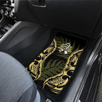 White Ribbon Day New Zealand Car Mats Respect Women Maori Pattern Yellow