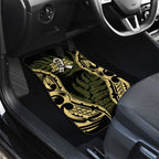 White Ribbon Day New Zealand Car Mats Respect Women Maori Pattern Yellow