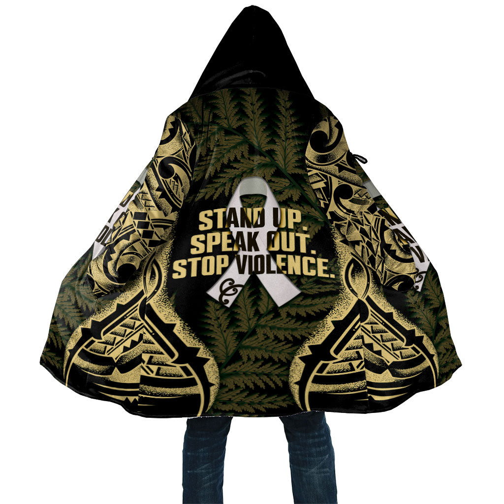 White Ribbon Day New Zealand Cloak Respect Women Maori Pattern Yellow