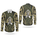 White Ribbon Day New Zealand Couples Matching Off The Shoulder Long Sleeve Dress and Long Sleeve Button Shirt Respect Women Maori Pattern Yellow