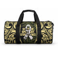 White Ribbon Day New Zealand Duffle Bag Respect Women Maori Pattern Yellow