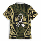 White Ribbon Day New Zealand Hawaiian Shirt Respect Women Maori Pattern Yellow