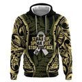 White Ribbon Day New Zealand Hoodie Respect Women Maori Pattern Yellow