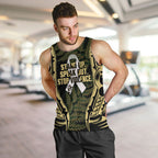 White Ribbon Day New Zealand Men Tank Top Respect Women Maori Pattern Yellow