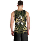 White Ribbon Day New Zealand Men Tank Top Respect Women Maori Pattern Yellow