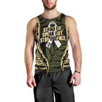 White Ribbon Day New Zealand Men Tank Top Respect Women Maori Pattern Yellow
