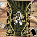 White Ribbon Day New Zealand Puzzle Respect Women Maori Pattern Yellow