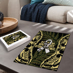 White Ribbon Day New Zealand Puzzle Respect Women Maori Pattern Yellow