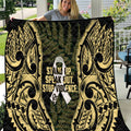 White Ribbon Day New Zealand Quilt Respect Women Maori Pattern Yellow