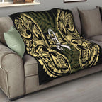 White Ribbon Day New Zealand Quilt Respect Women Maori Pattern Yellow