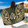 White Ribbon Day New Zealand Sarong Respect Women Maori Pattern Yellow