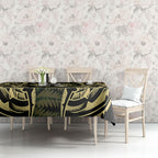 White Ribbon Day New Zealand Tablecloth Respect Women Maori Pattern Yellow