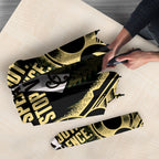 White Ribbon Day New Zealand Umbrella Respect Women Maori Pattern Yellow
