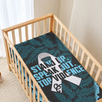 White Ribbon Day New Zealand Baby Bed Cover Respect Women Maori Pattern Blue