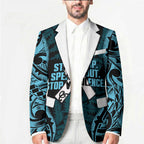 White Ribbon Day New Zealand Blazer Respect Women Maori Pattern Blue