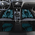 White Ribbon Day New Zealand Car Mats Respect Women Maori Pattern Blue