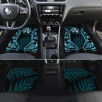White Ribbon Day New Zealand Car Mats Respect Women Maori Pattern Blue