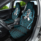 White Ribbon Day New Zealand Car Seat Cover Respect Women Maori Pattern Blue