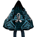 White Ribbon Day New Zealand Cloak Respect Women Maori Pattern Blue