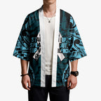 White Ribbon Day New Zealand Kimono Respect Women Maori Pattern Blue