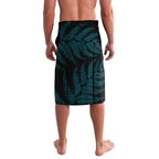 White Ribbon Day New Zealand Lavalava Respect Women Maori Pattern Blue