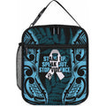 White Ribbon Day New Zealand Lunch Bag Respect Women Maori Pattern Blue