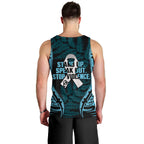 White Ribbon Day New Zealand Men Tank Top Respect Women Maori Pattern Blue