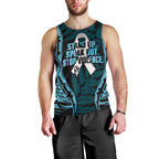 White Ribbon Day New Zealand Men Tank Top Respect Women Maori Pattern Blue