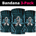 White Ribbon Day New Zealand Neck Gaiter Respect Women Maori Pattern Blue