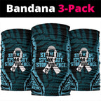 White Ribbon Day New Zealand Neck Gaiter Respect Women Maori Pattern Blue