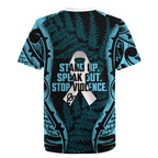 White Ribbon Day New Zealand Rugby Jersey Respect Women Maori Pattern Blue