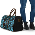 White Ribbon Day New Zealand Travel Bag Respect Women Maori Pattern Blue