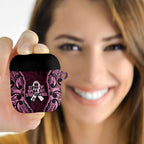 White Ribbon Day New Zealand AirPods Case Respect Women Maori Pattern Pink
