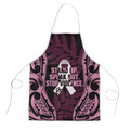 White Ribbon Day New Zealand Apron Respect Women Maori Pattern Pink