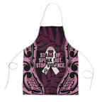 White Ribbon Day New Zealand Apron Respect Women Maori Pattern Pink