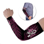 White Ribbon Day New Zealand Arm Sleeves Respect Women Maori Pattern Pink