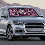 White Ribbon Day New Zealand Auto Sun Shade Respect Women Maori Pattern Pink