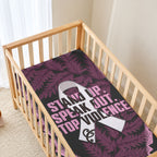White Ribbon Day New Zealand Baby Bed Cover Respect Women Maori Pattern Pink