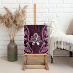 White Ribbon Day New Zealand Canvas Wall Art Respect Women Maori Pattern Pink