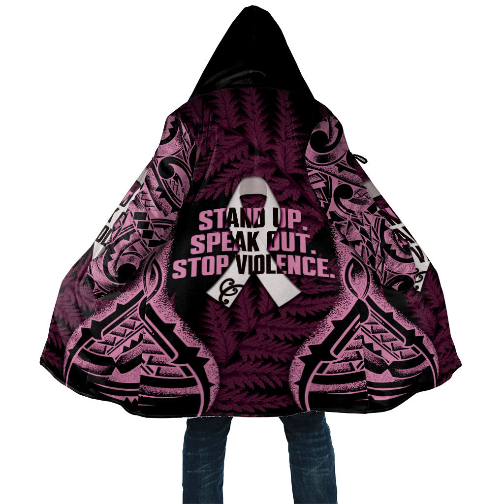 White Ribbon Day New Zealand Cloak Respect Women Maori Pattern Pink