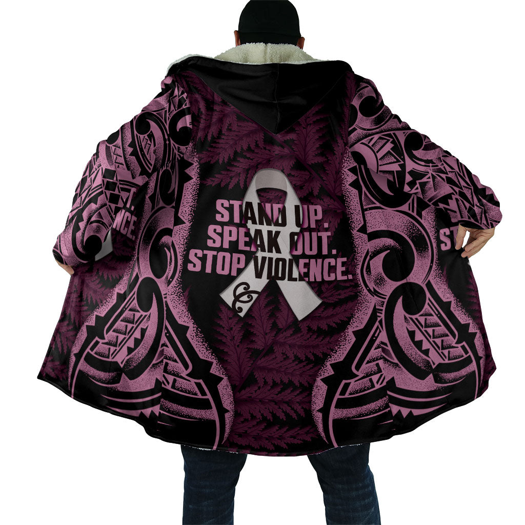 White Ribbon Day New Zealand Cloak Respect Women Maori Pattern Pink
