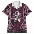 White Ribbon Day New Zealand Hawaiian Shirt Respect Women Maori Pattern Pink