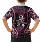 White Ribbon Day New Zealand Hawaiian Shirt Respect Women Maori Pattern Pink