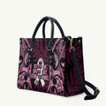 White Ribbon Day New Zealand Leather Bag Respect Women Maori Pattern Pink